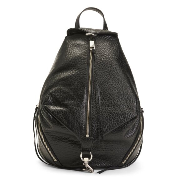 REBECCA MINKOFF Black Leather Julian Backpack - Picture 1 of 2